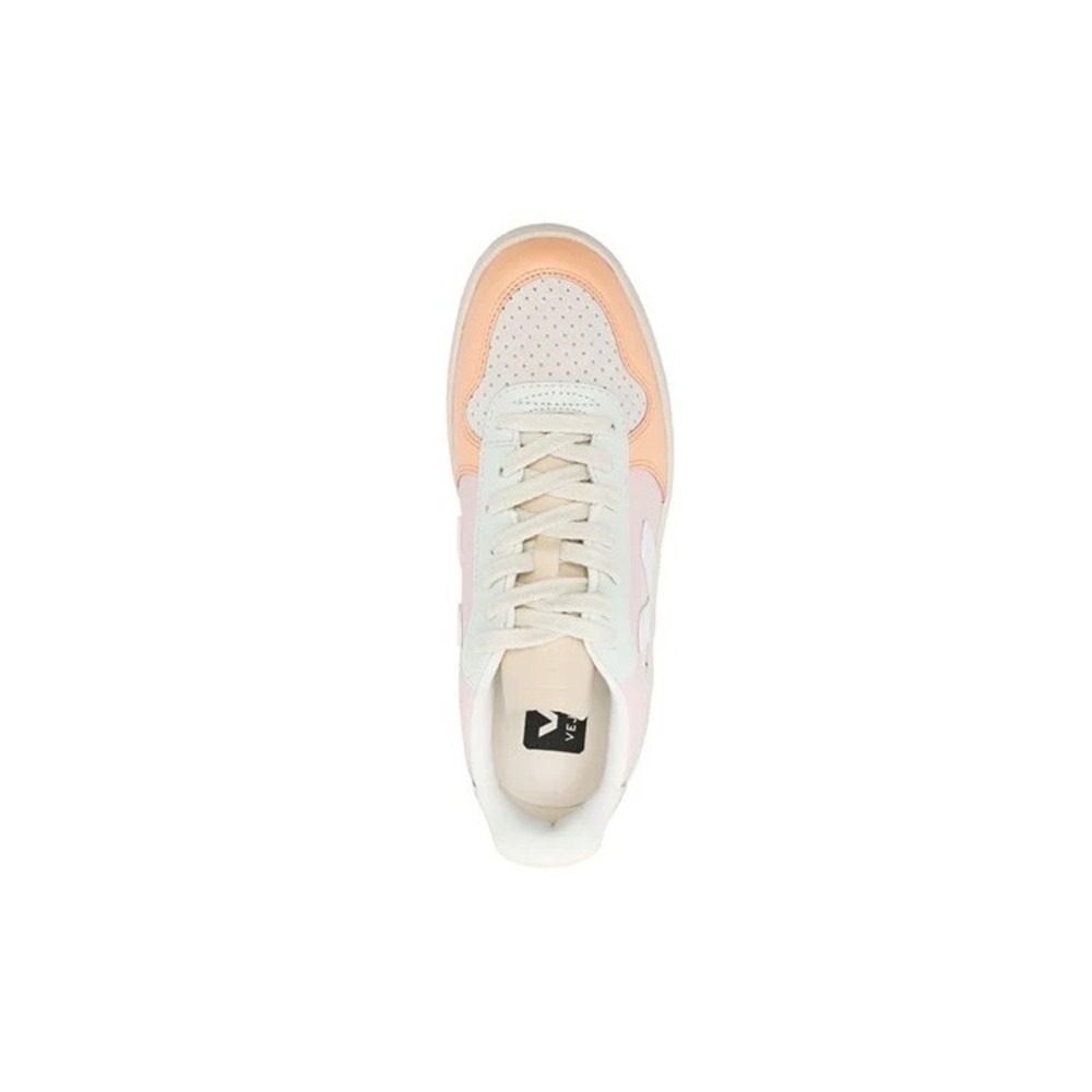 Veja V-10 Leather Womens Size 9 Sneakers White/petale /Multicolor Shoes NEW - Picture 6 of 6